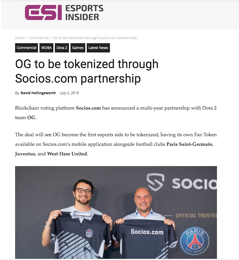 Making Headlines: Partnership Announcements, by Socios.com, Socios.com