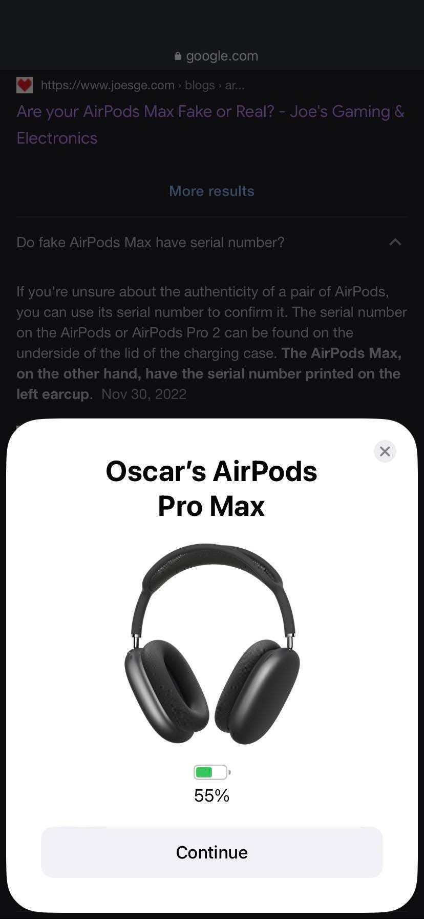 fake air pods max