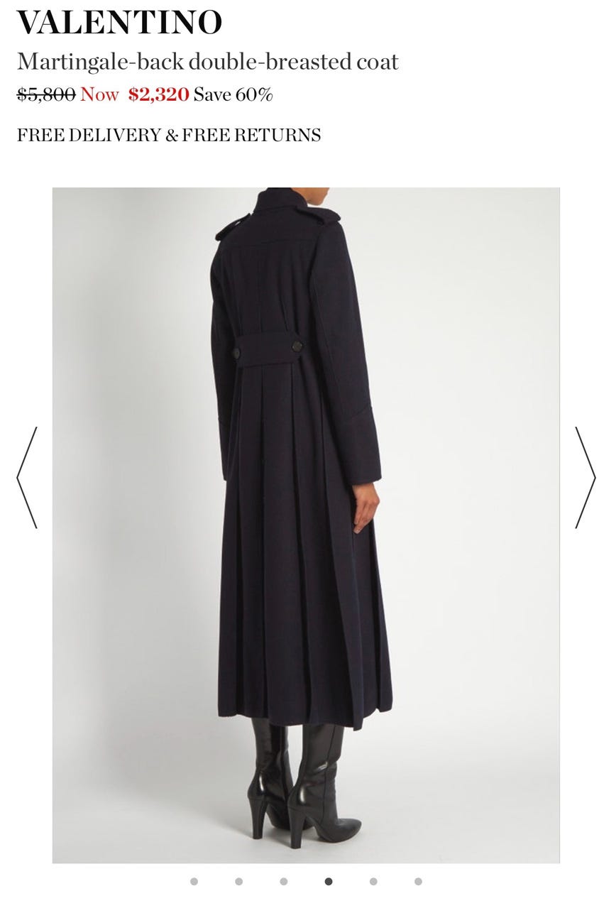 Martingale tab balenciaga coat Clearance