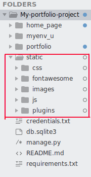 Fig: copied assets from template