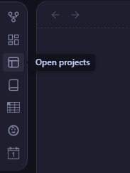 Projects in Ribbon Menu
