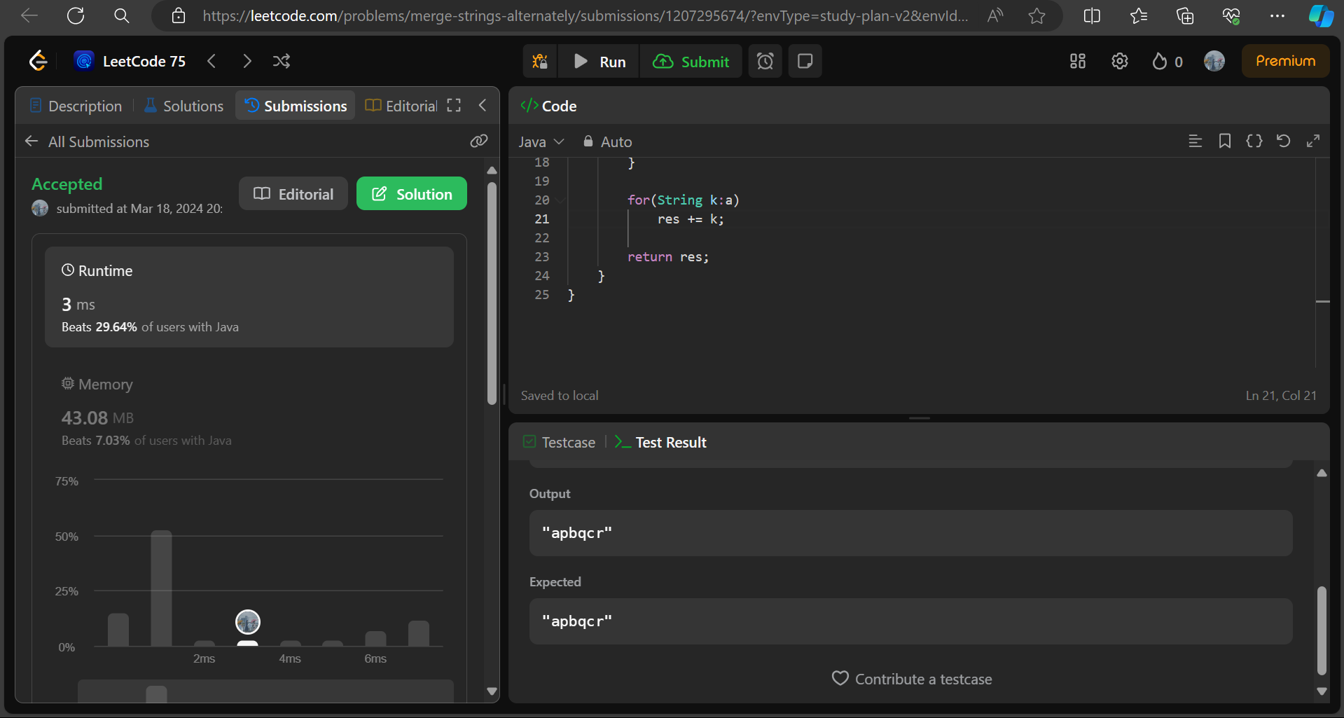 Leetcode problem no. 1768. Question no. 1768. Merge Strings… | by ...