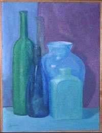 Bodegón azul -Fernando de Arriba Álvarez