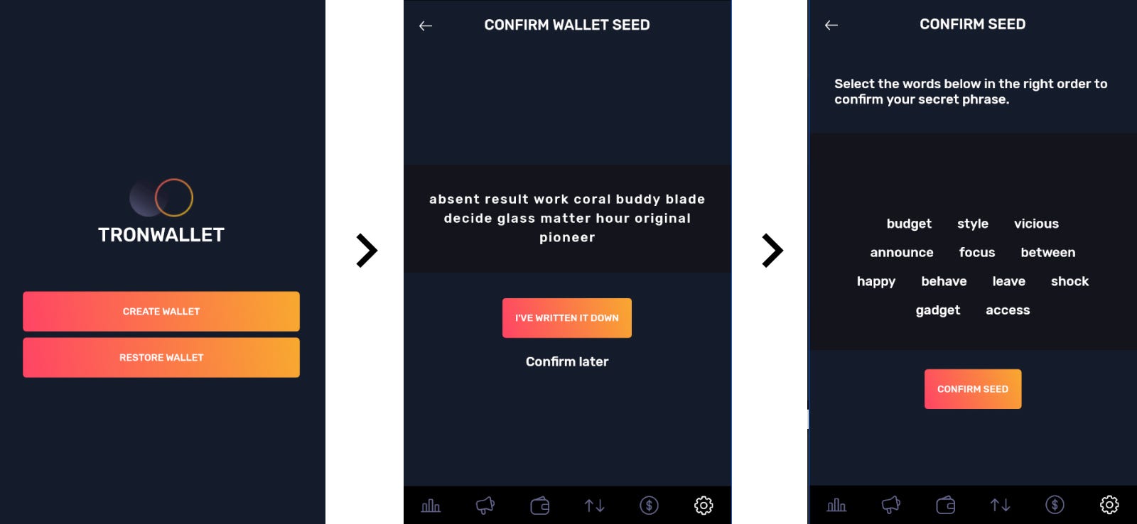 How to TronWallet Tutorial. Step by step into how to use TronWallet… | by  Carlos Navarrete | Getty/IO Blog - The Blockchain Company