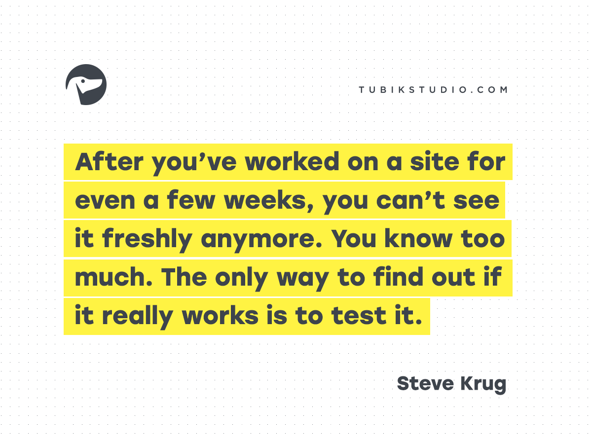 Don't Make Me Think: 20 Wise Thoughts about Usability from Steve Krug., by  tubik
