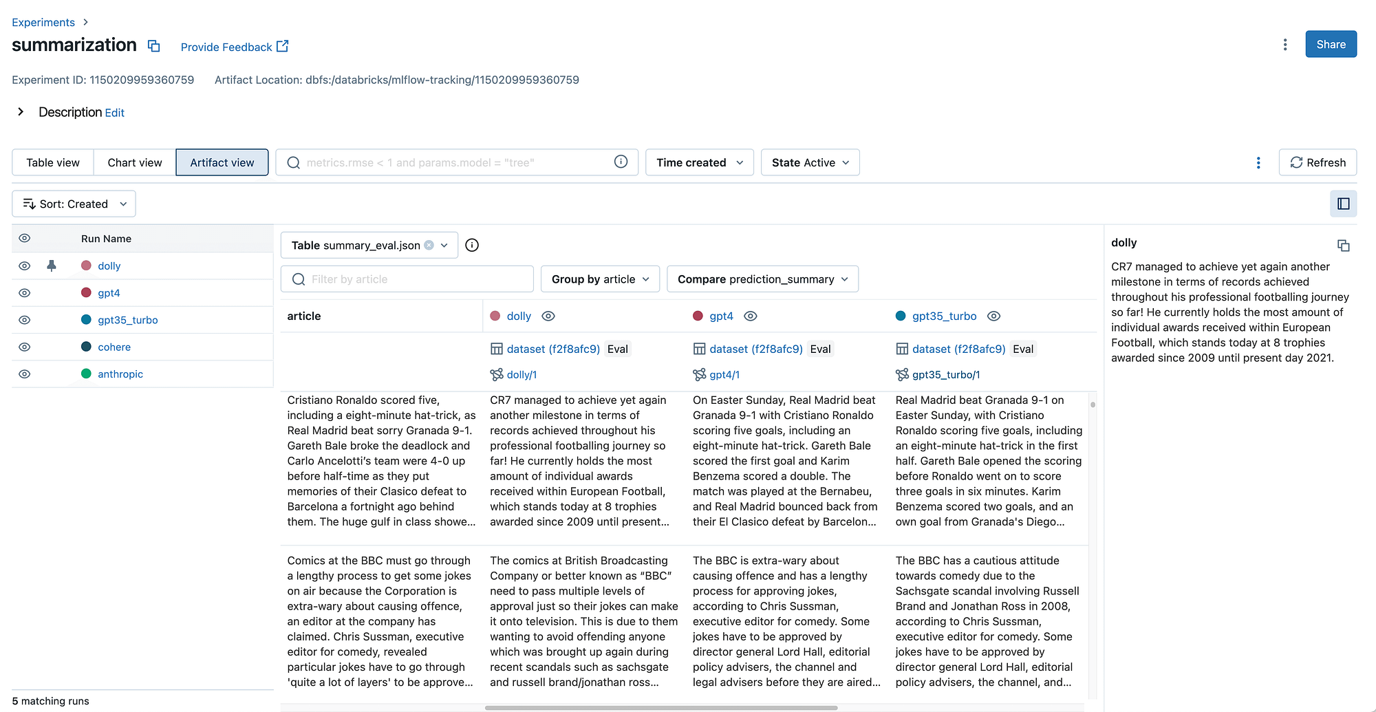 Comparing LLMs with MLFlow | Medium