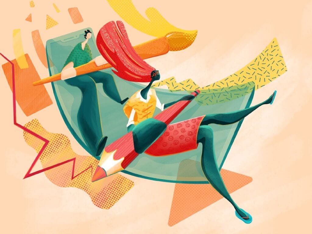 Illustration Inspiration: 25 Digital Artworks Showing Design Process | by  tubik | UX Planet, image size:1024x768
