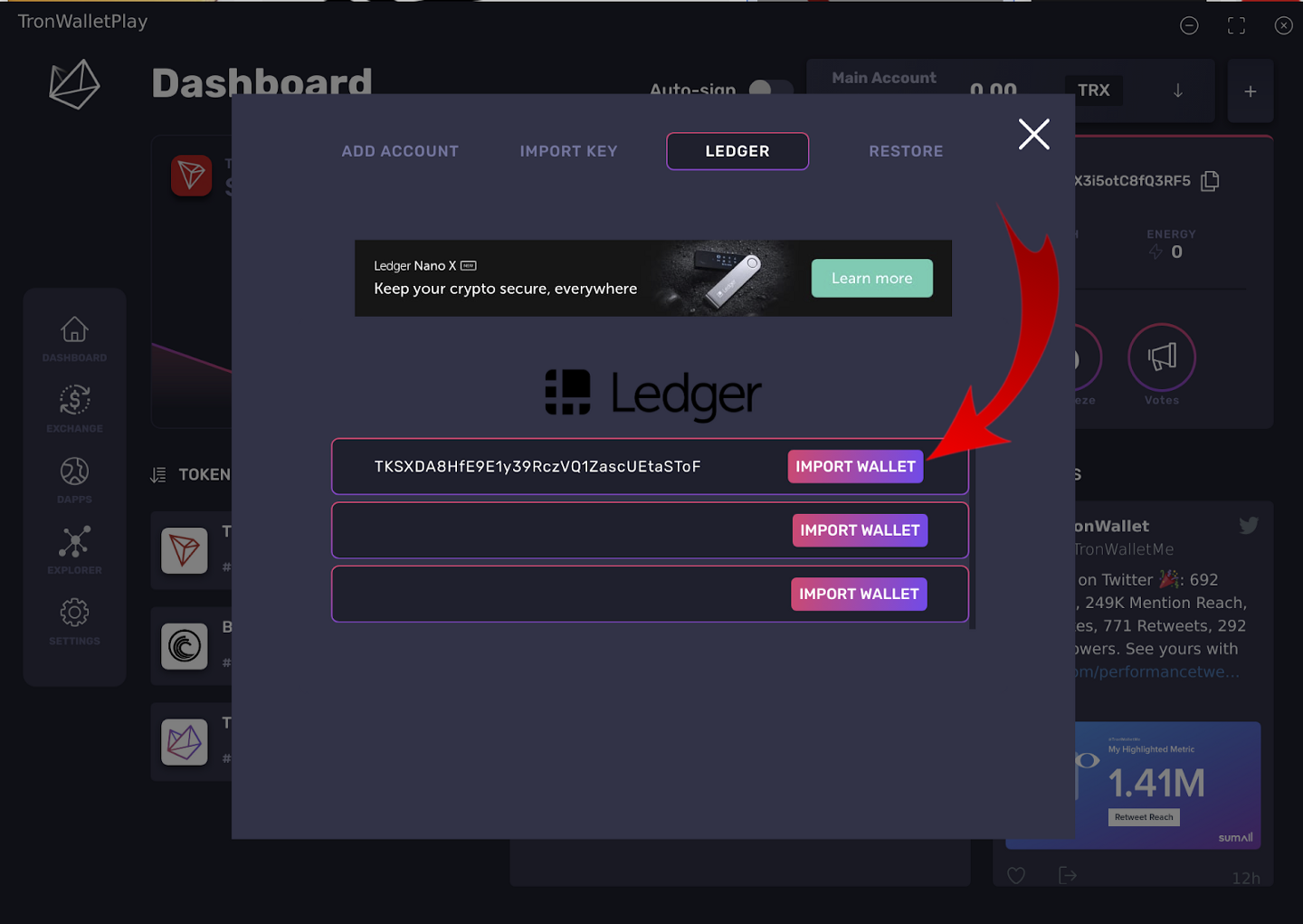 튜토리얼 : 데스크탑 및 렛저(Ledger) 지원을 위한 TronWallet Play 출시 | by Kein P | Medium