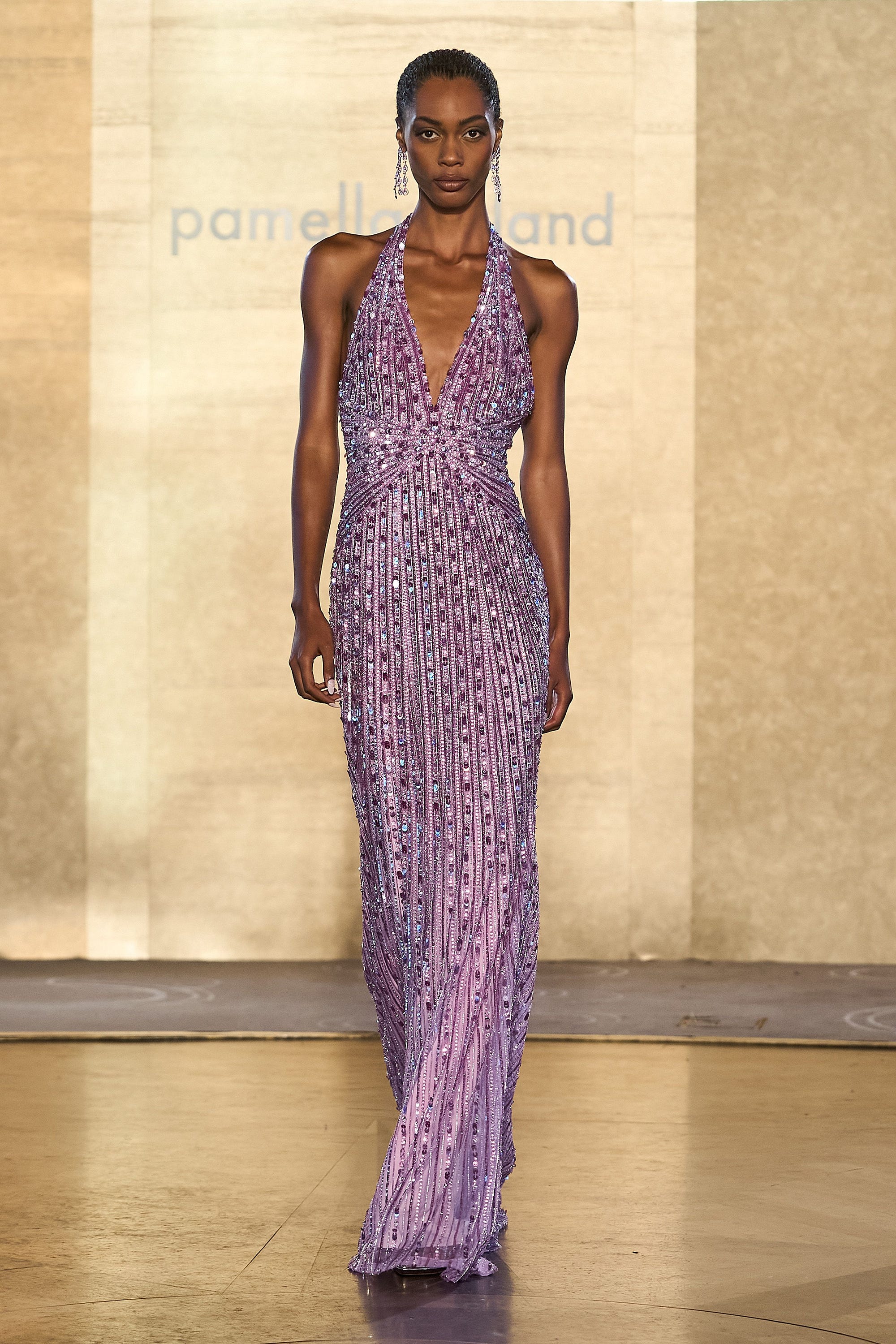 open lace back dress Lavender Rib-Knit Maxi-Dress