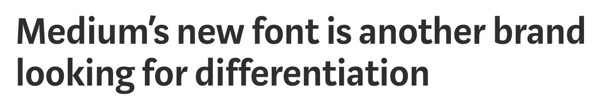 Medium's brand new font. A rapid expansion of the Medium brand