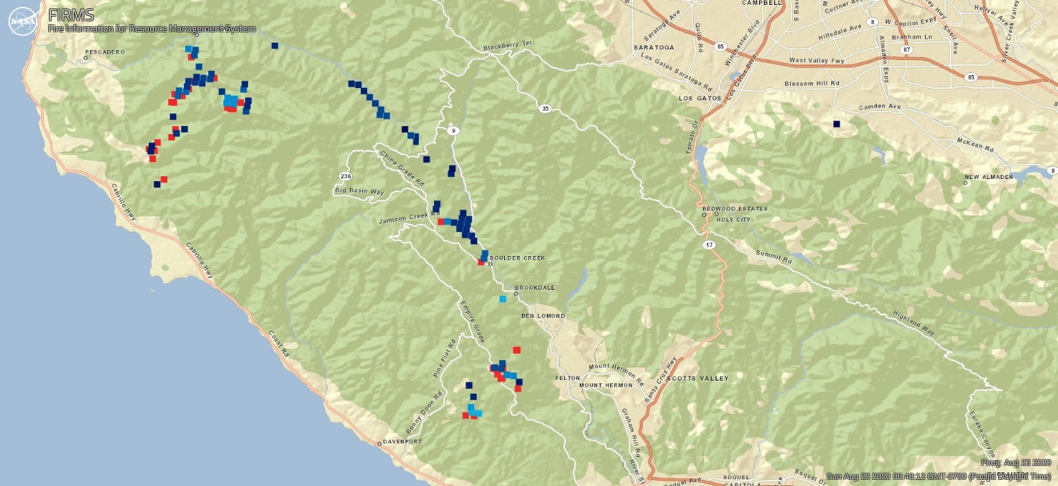 The previous map, but the blue outline is sparse and broken-up.