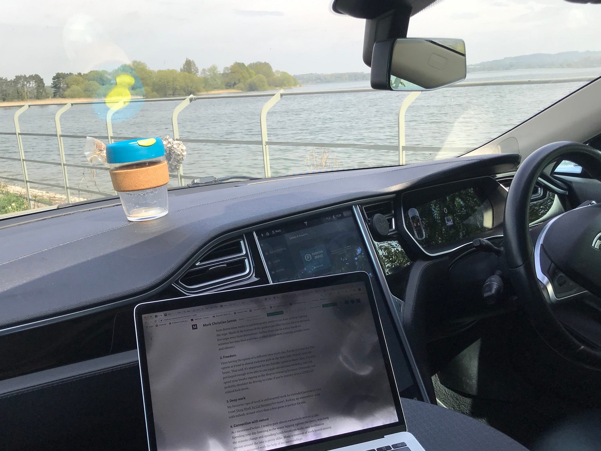 Working from your car is tough!  stuff for people who work from their  vehicle