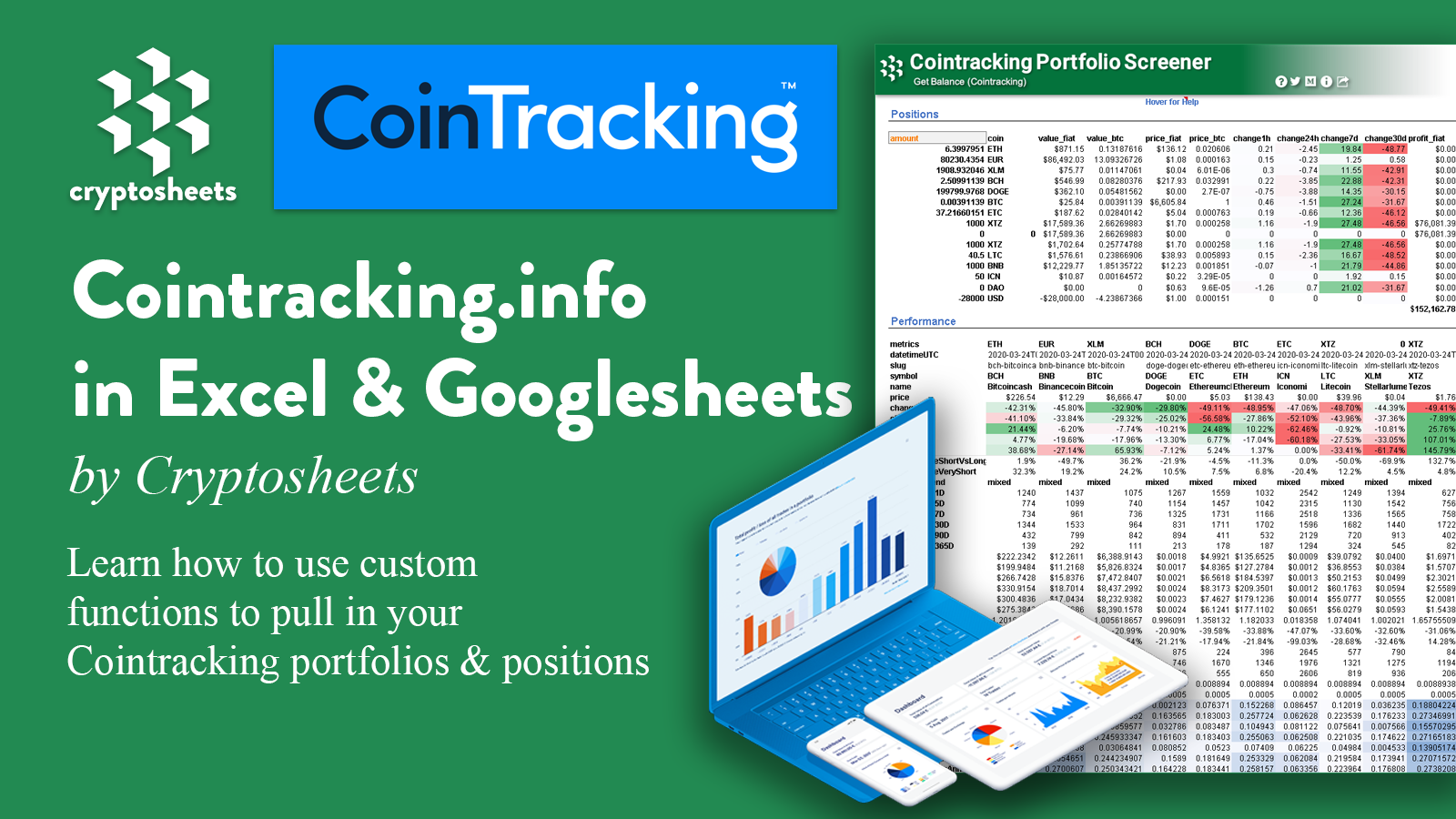 Manage Your Crypto Portfolio with Cryptosheets & Cointracking.info (part 1)  | by Chris Ware | Cryptosheets | Medium
