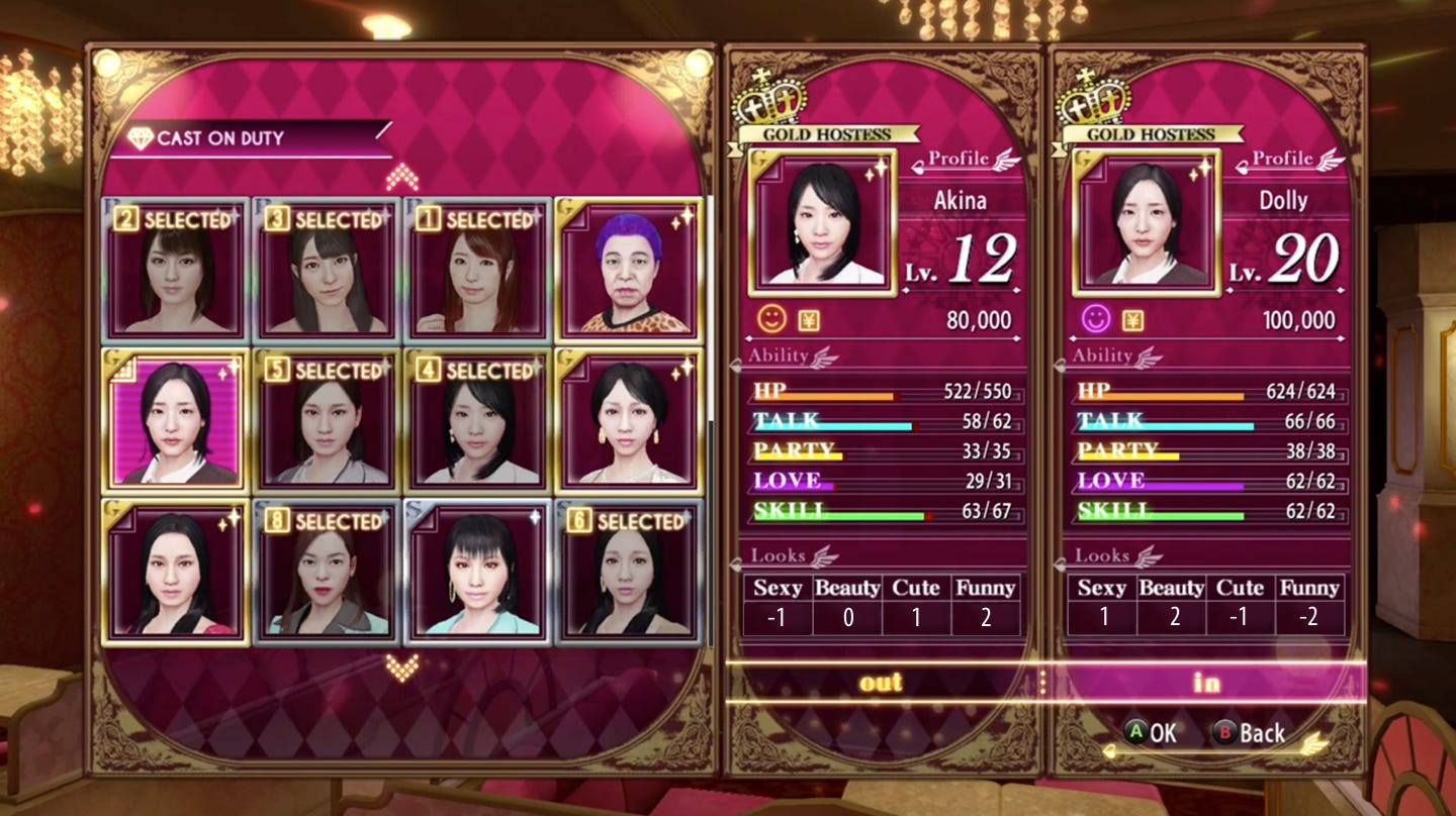 A UX Analysis of Cabaret Club Czar, Yakuza 0s Game Within A Game | by  Maria Meireles | SUPERJUMP | Medium