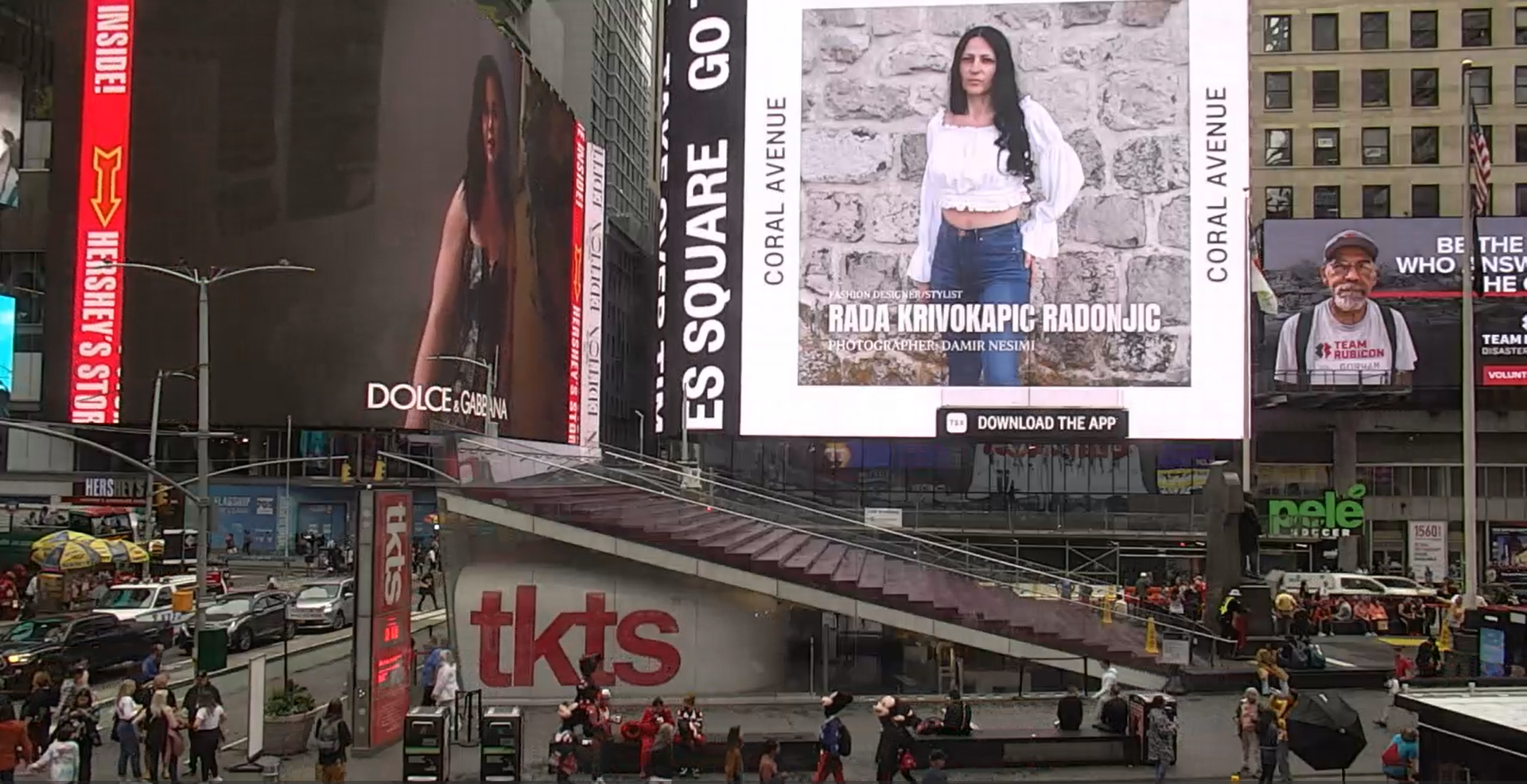 Fashion Designer and Stylist Rada Krivokapic Radonjic's 'World without clashes' reaches New York's Times Square | by Storyboard | Jan, 2024 | Medium