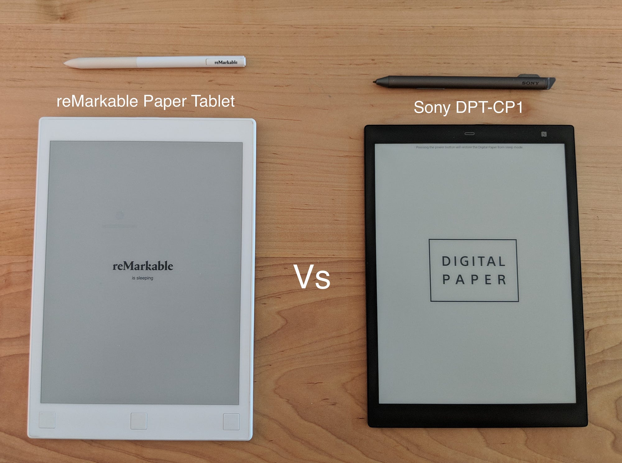 The Sony DPT CP1 Digital Paper Tablet versus the reMarkable Paper