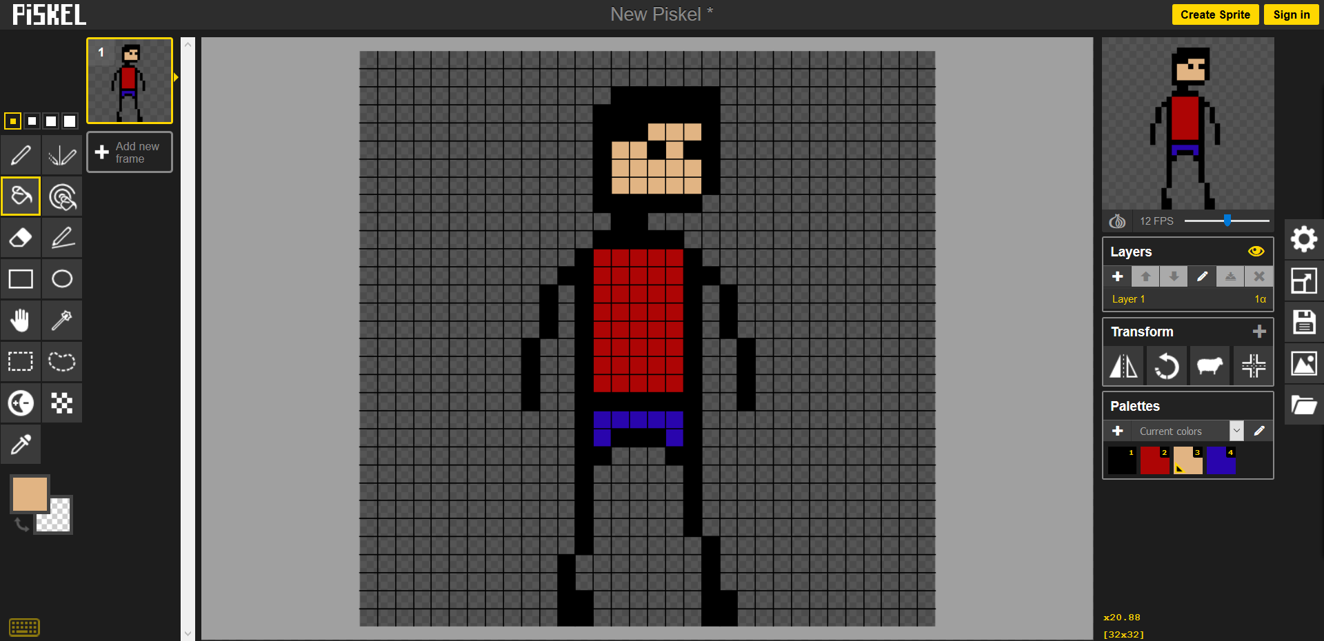 How To Pixel Art Tutorials [14] - Draw 32x32 Character (Part 2