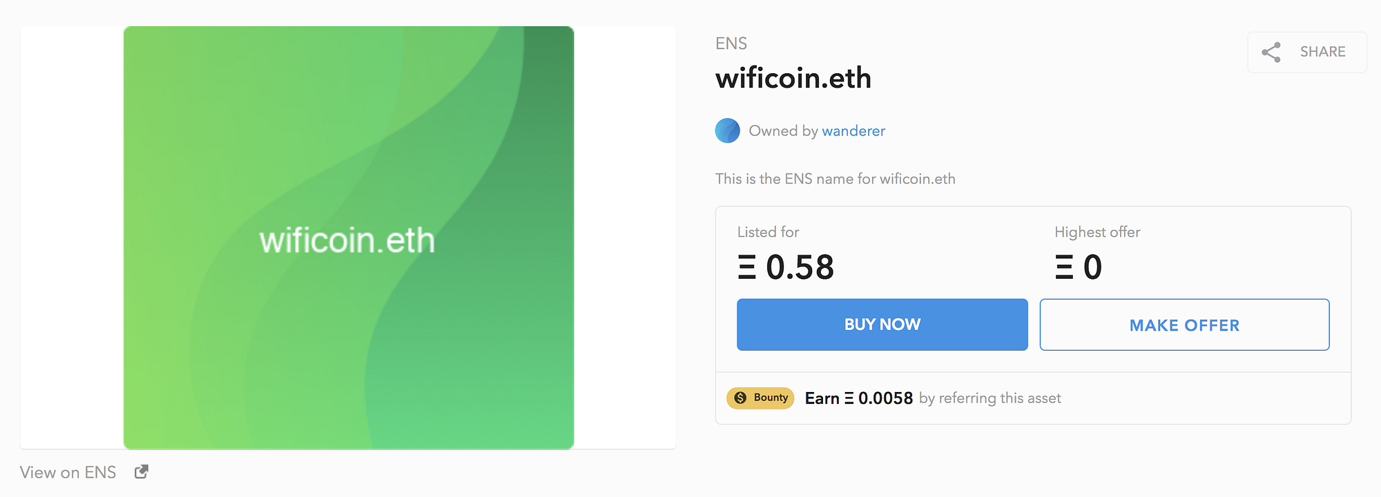 A brand new marketplace place for ENS names. Buy and sell ENS names on  OpenSea | by Devin Finzer | OpenSea | Medium