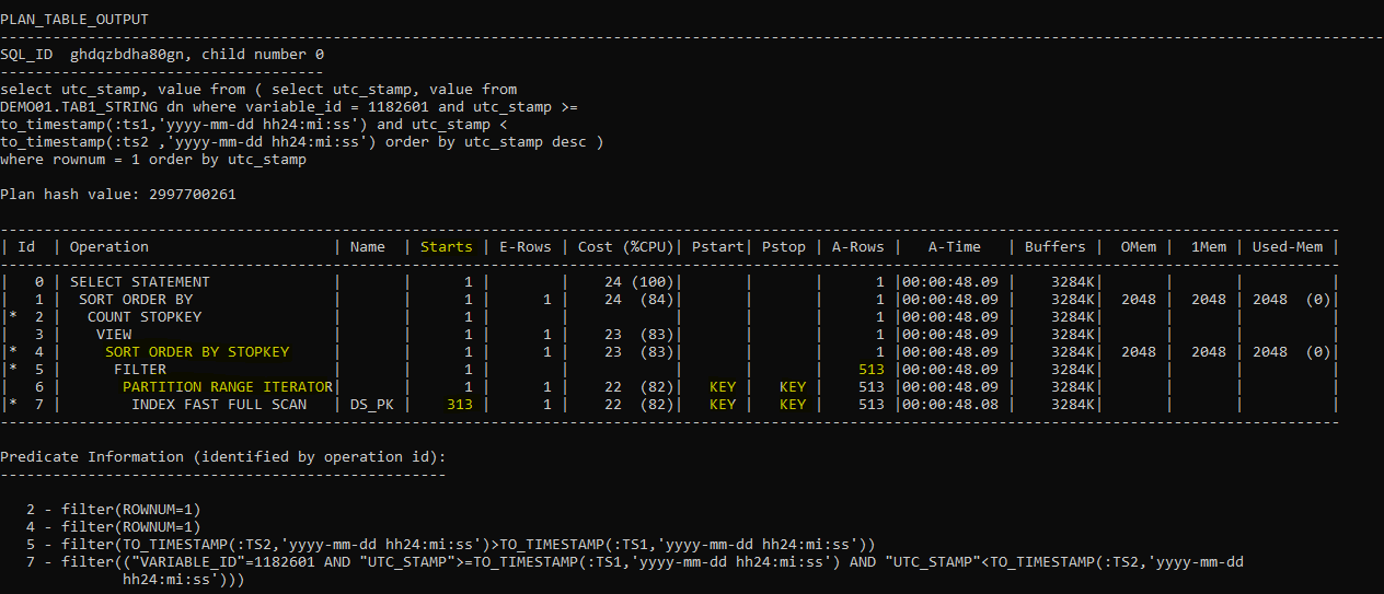 Oracle literal vs bind-variable in partition pruning and Top-N queries | by  Franck Pachot | Medium