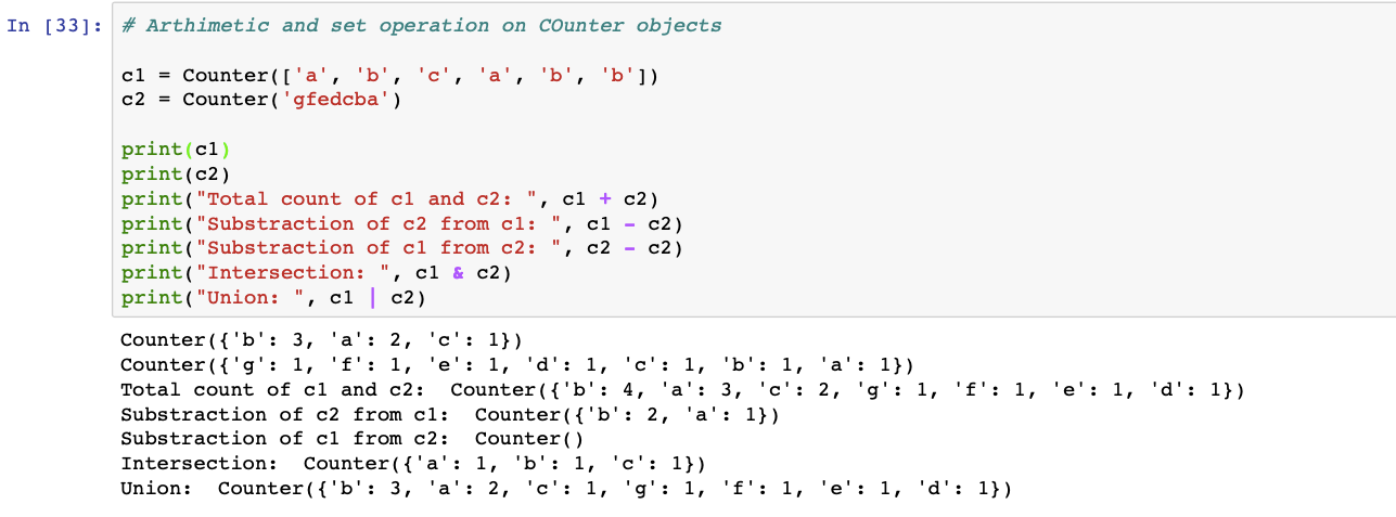 Counter (collections) in Python. A Counter is a subclass of dict. It is… |  by Pranay Gore | Medium