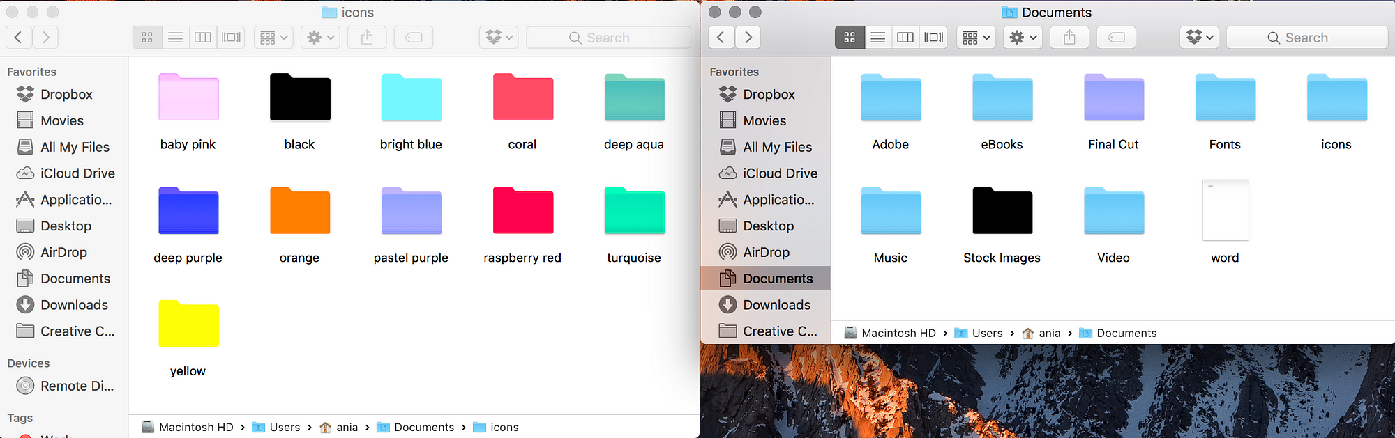 folder mac