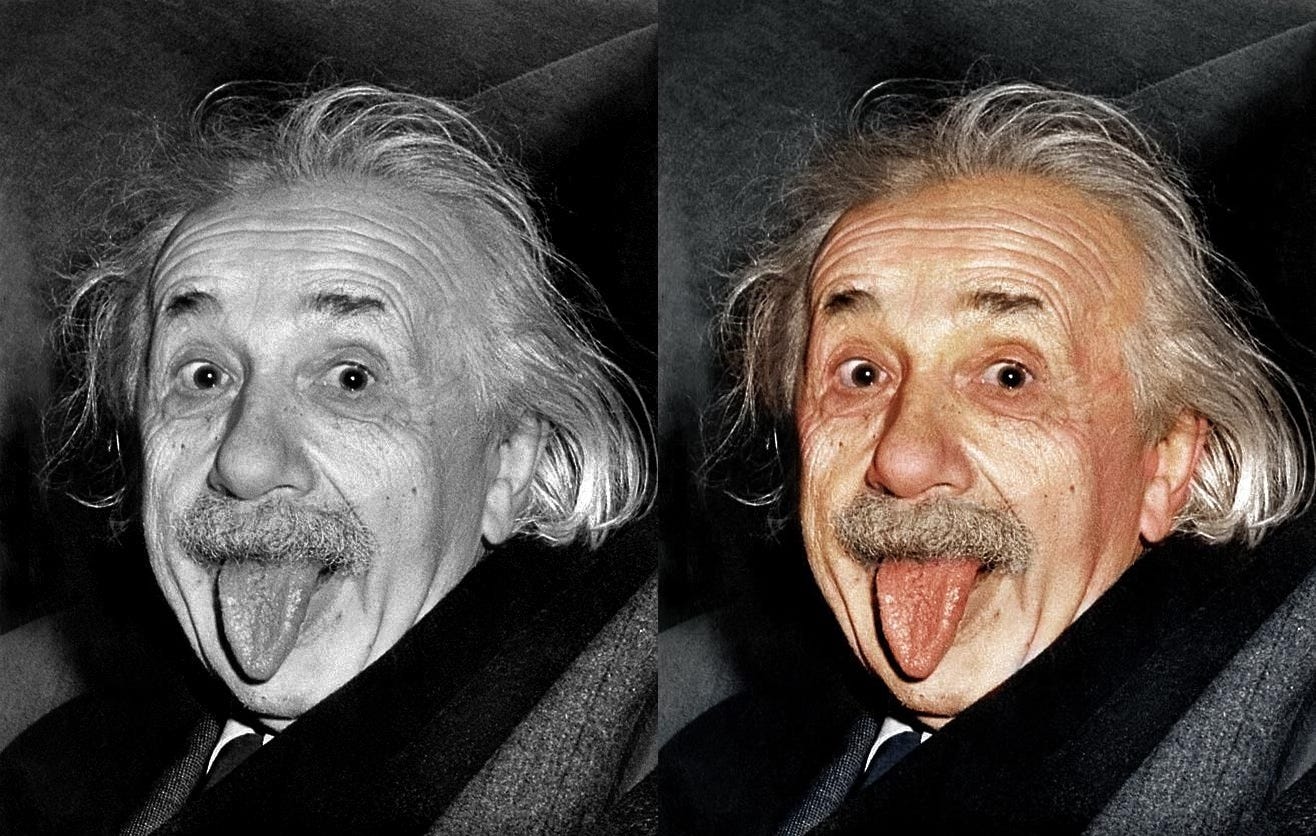 Rare Colorized Photos of Young Einstein, the Genius Born on