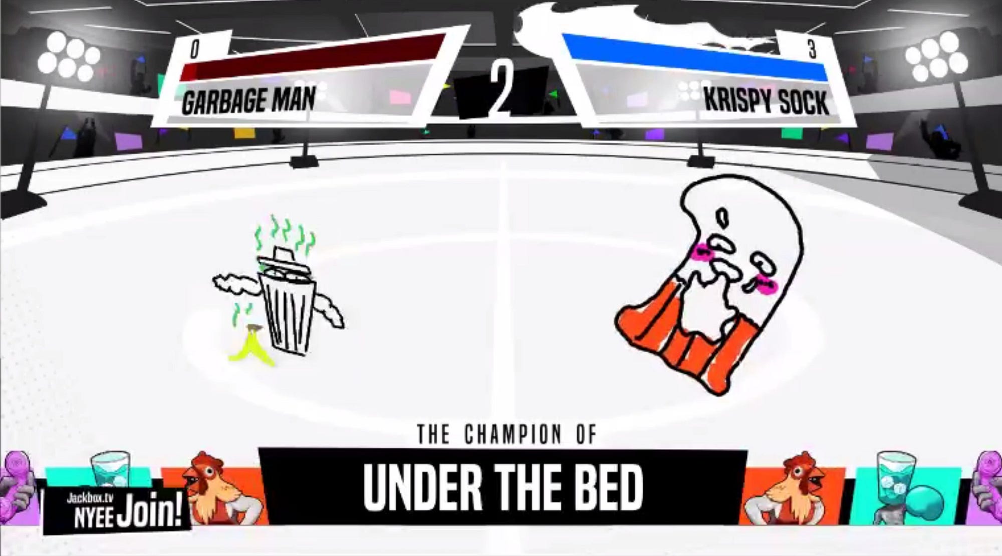 Champ'd Up in the Jackbox Games. My Game Studies class recently