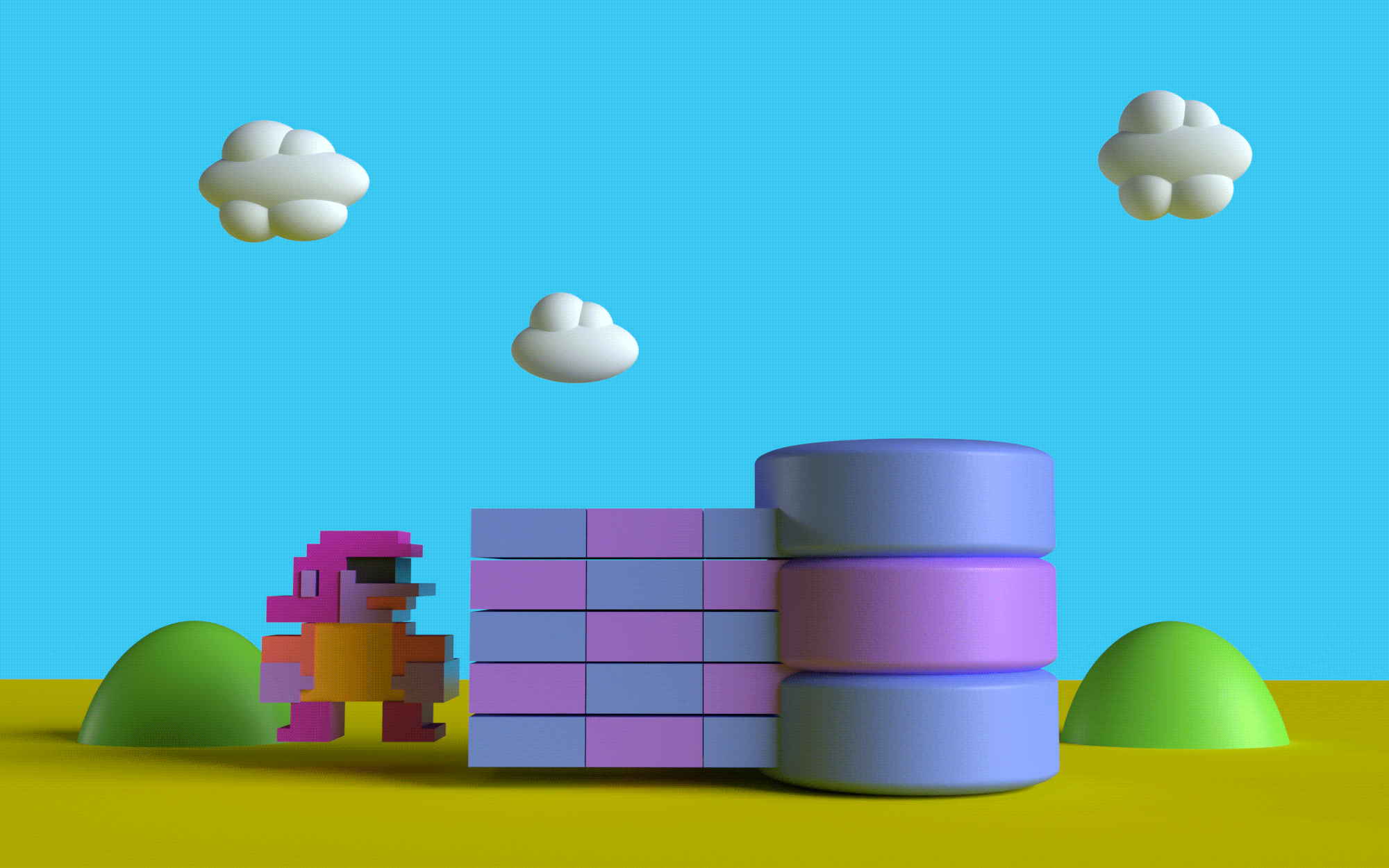 Classic game backdrops recreated as animated GIFs