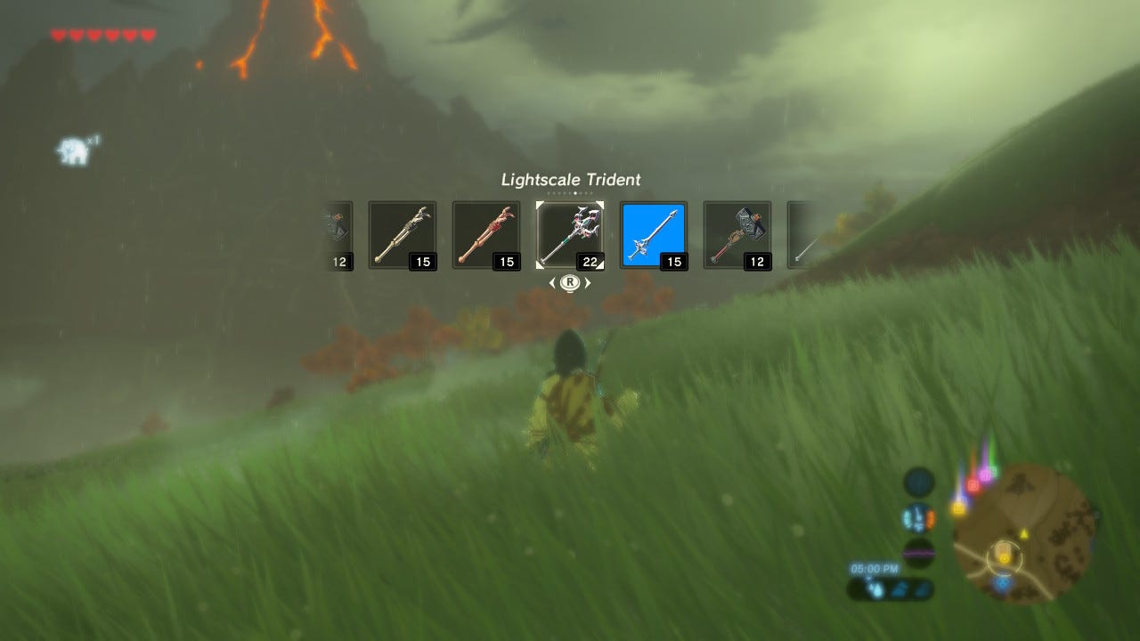 The Legend of Zelda: Breath of the Wild, Interface In Game