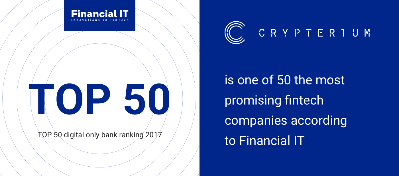 Crypterium is in the Top 50 Digital Only Banks Ranking 2017 | by Crypterium  | Medium