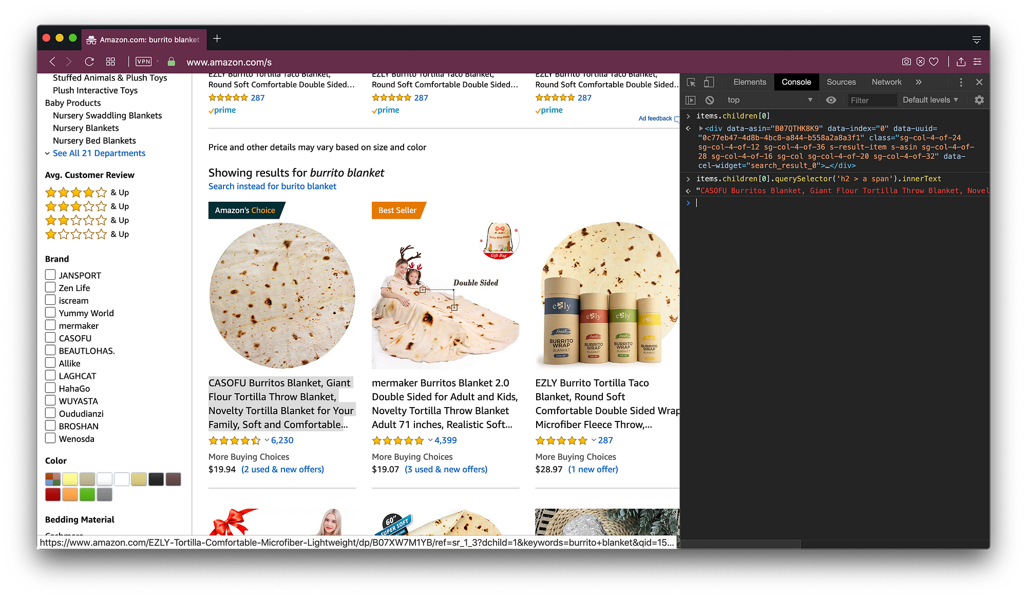 Allike burrito blanket sale