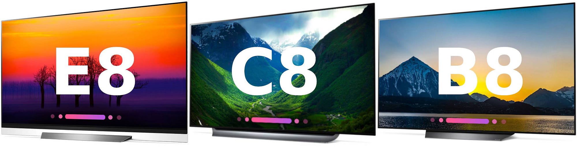 LG B8 vs C8 vs E8. There are no fundamental differences in… | by TV  Evaluate | Medium