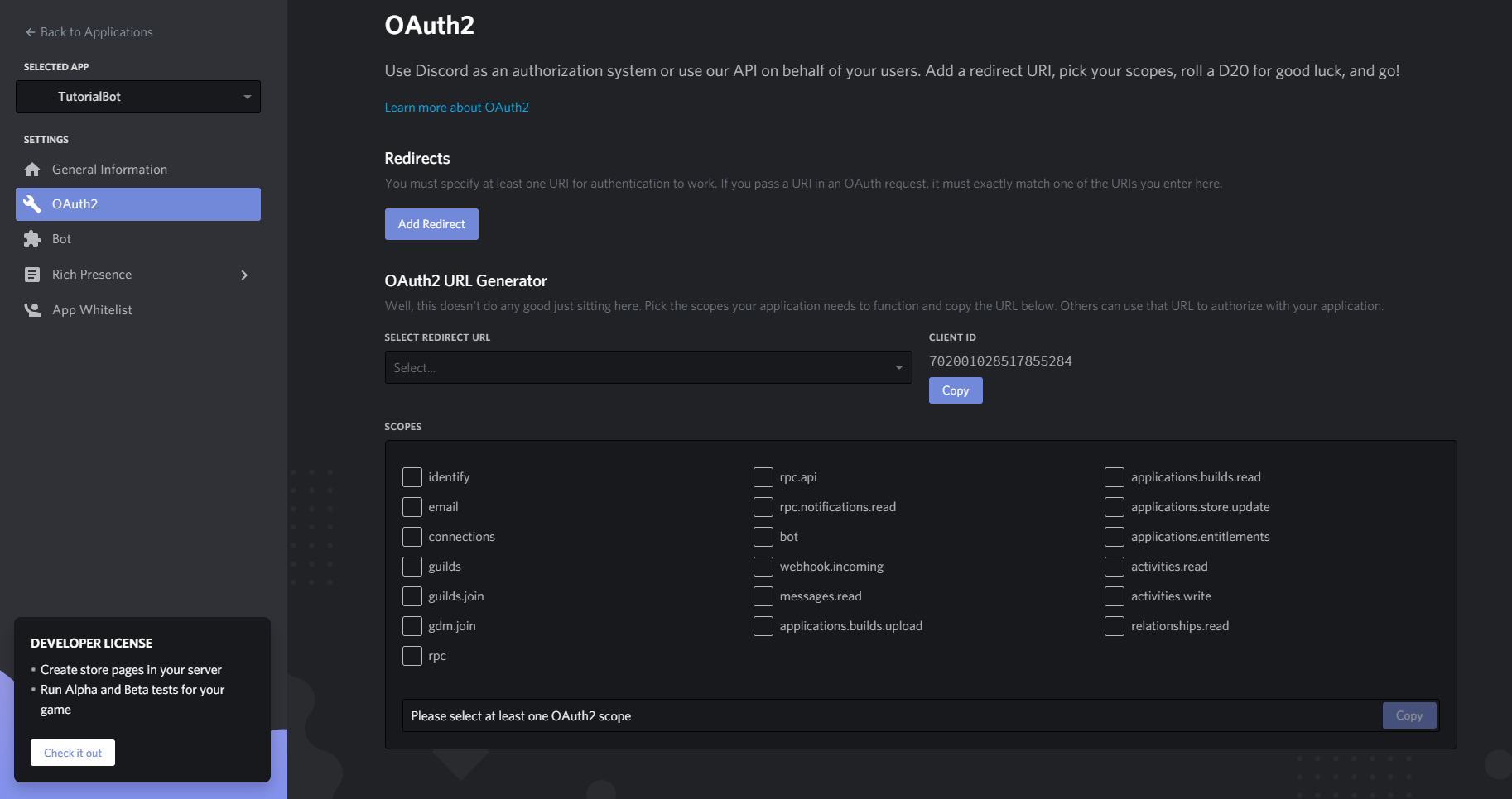 Discord Developer Portal — Documentation — OAuth2