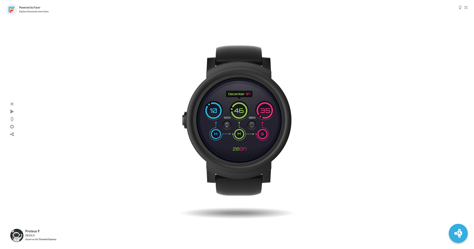 Ticwatch on sale e watchface