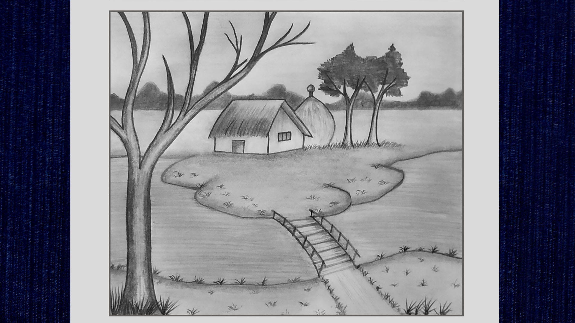 Village Scenery Drawing Tutorial | Easy Drawing with Pencil | Landscape  Drawing | Pencil Sketch Easy | by Creativecanvasbyparna | Medium