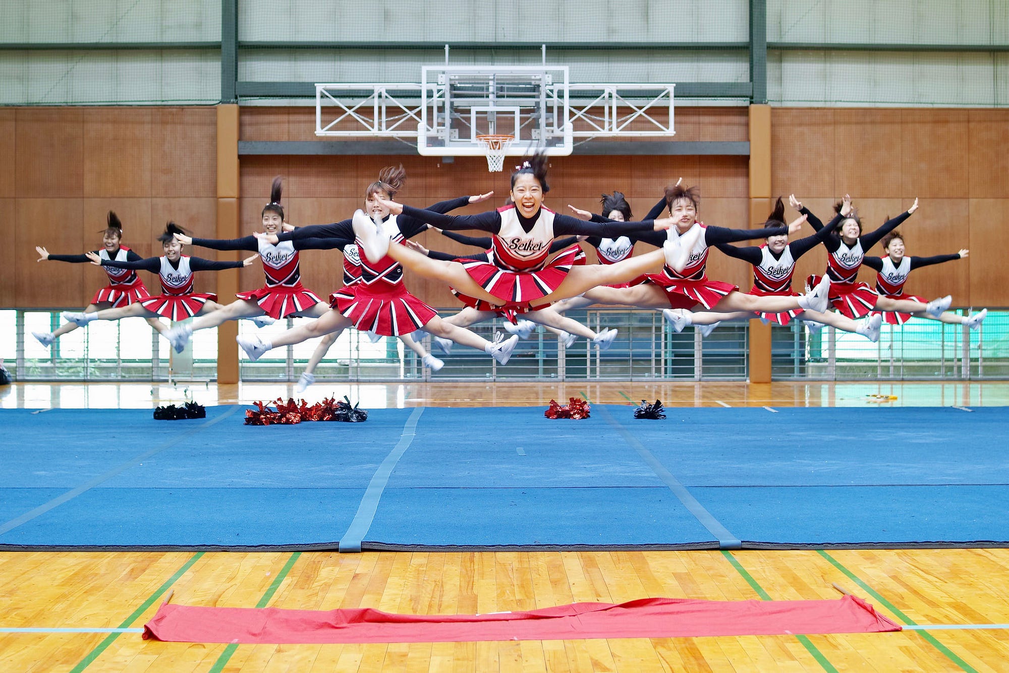 4862–170819 成蹊大学チアリーダー「Delphis」の演技をsd