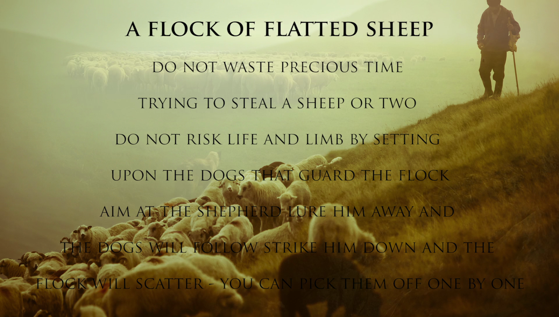 Law 42: Strike The Shepherd & The Sheep Will Scatter | by