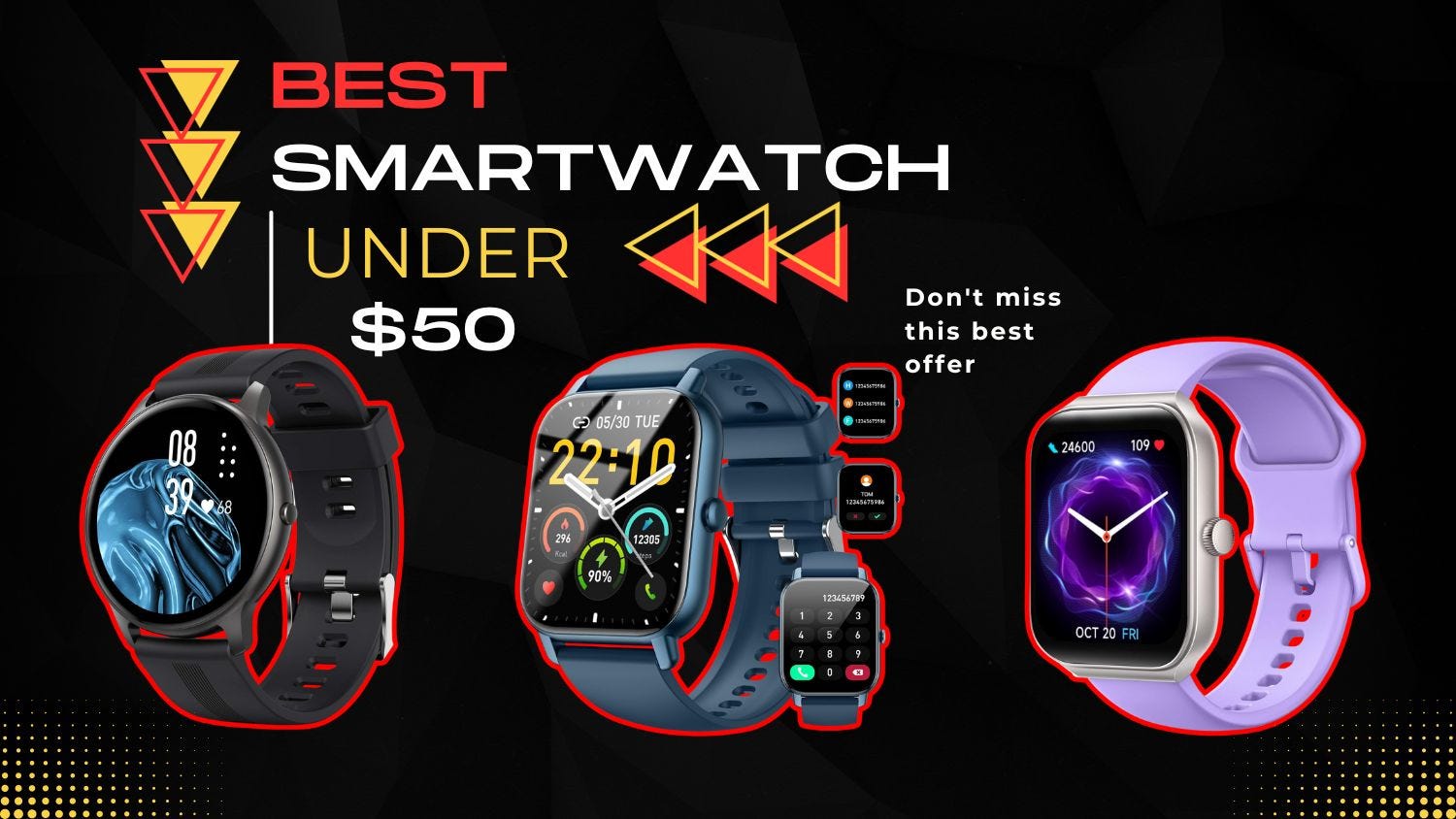 7 Best Smartwatch Under $50: Smart Choices