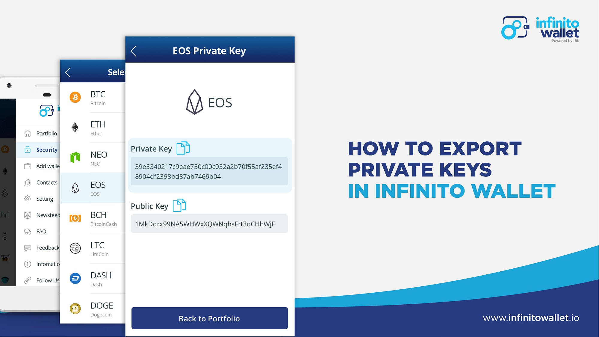 Use Infinito Wallet to View and Export Your Private Keys | by Infinito |  Infinito | Medium