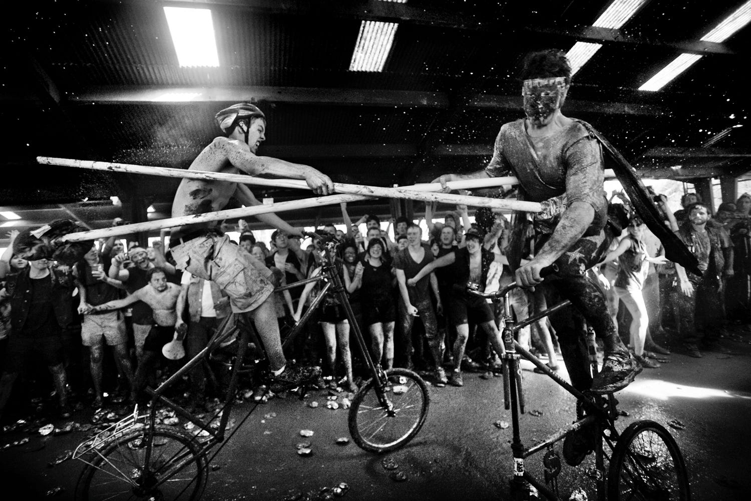 Inside the Black Label Bike Club. Bike-jousting Brooklynites