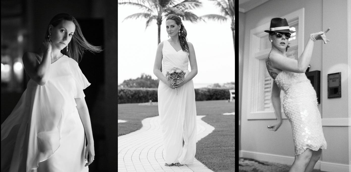 Alfred angelo black sales and white wedding dress