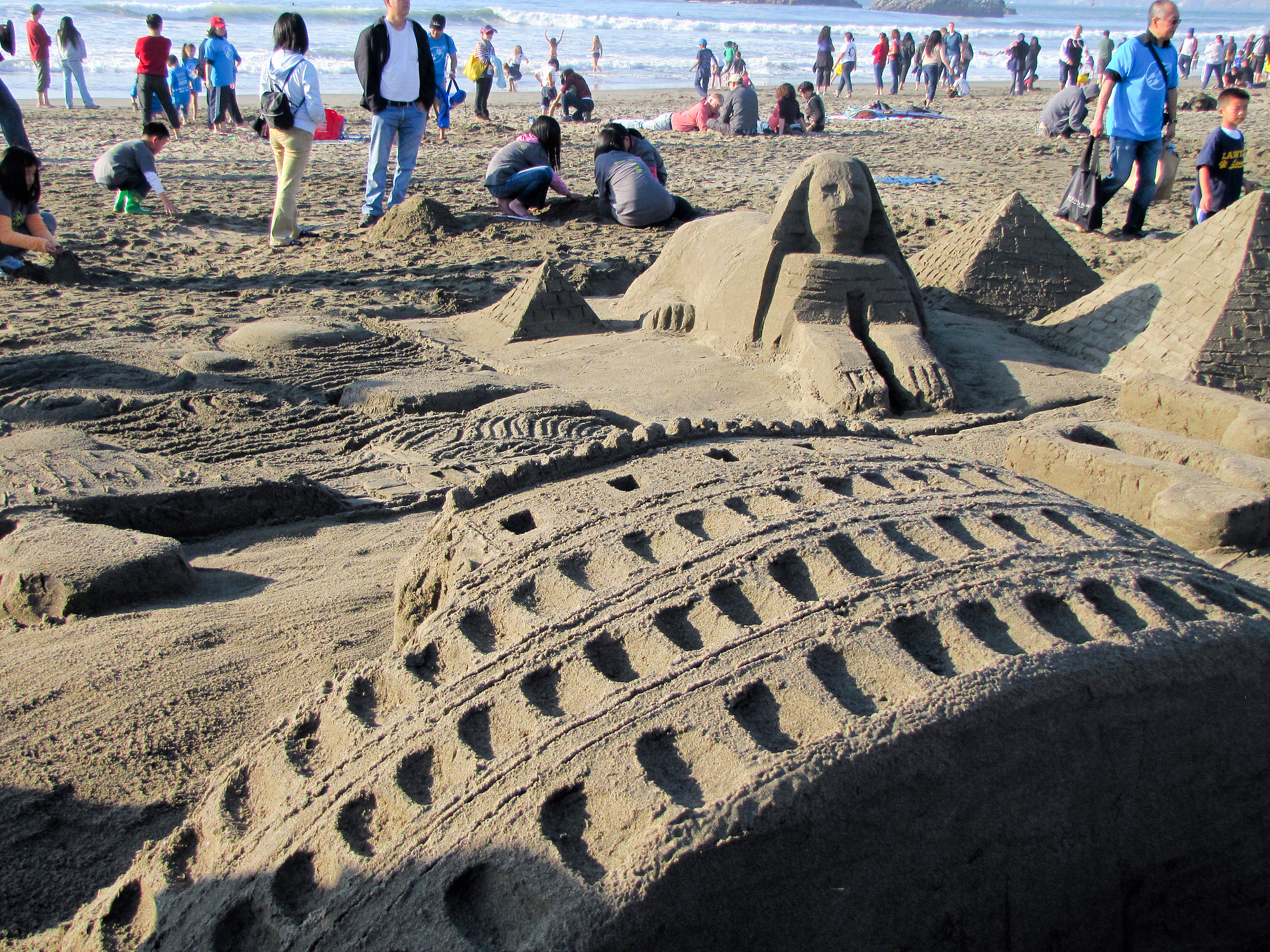 Ocean Beach goes full crop circle at this massive sand art gathering