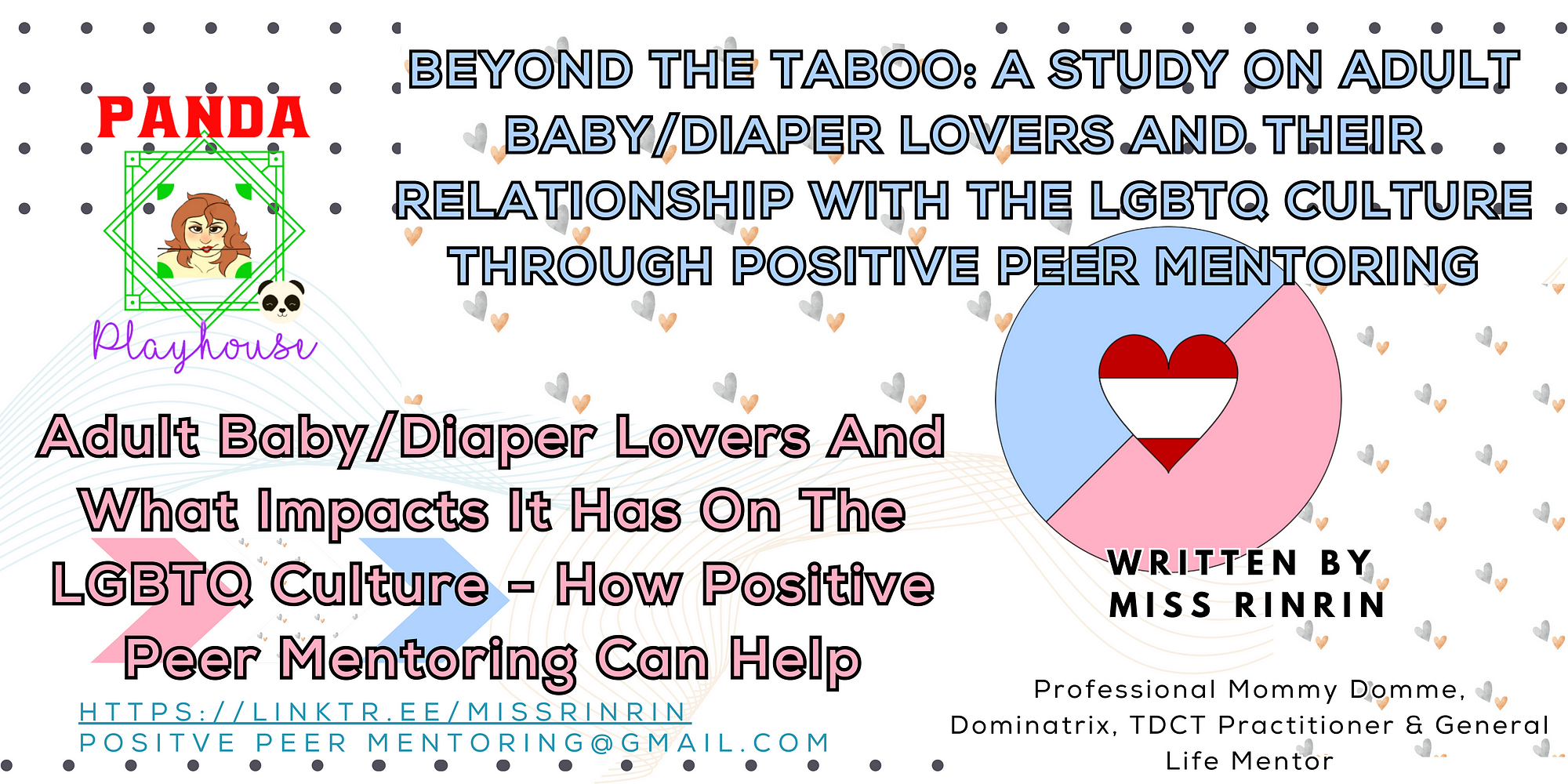 BEYOND THE TABOO: A STUDY ON ADULT BABY DIAPER LOVERS AND THEIR  RELATIONSHIP WITH THE LGBTQ CULTURE THROUGH POSITIVE PEER MENTORING | by  Panda Playhouse | Medium