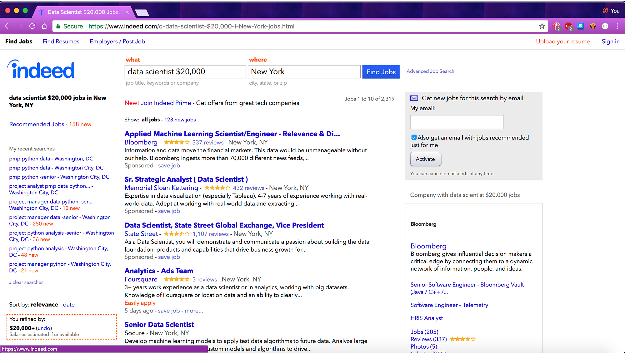 Web Scraping Job Postings from Indeed | by Michael Salmon | Medium
