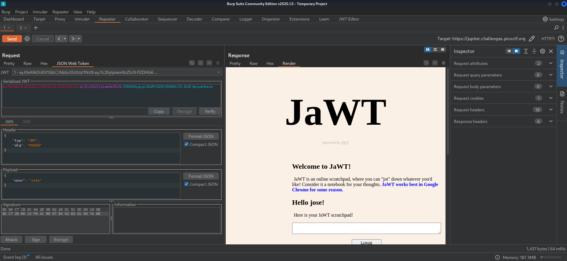 Website initial view