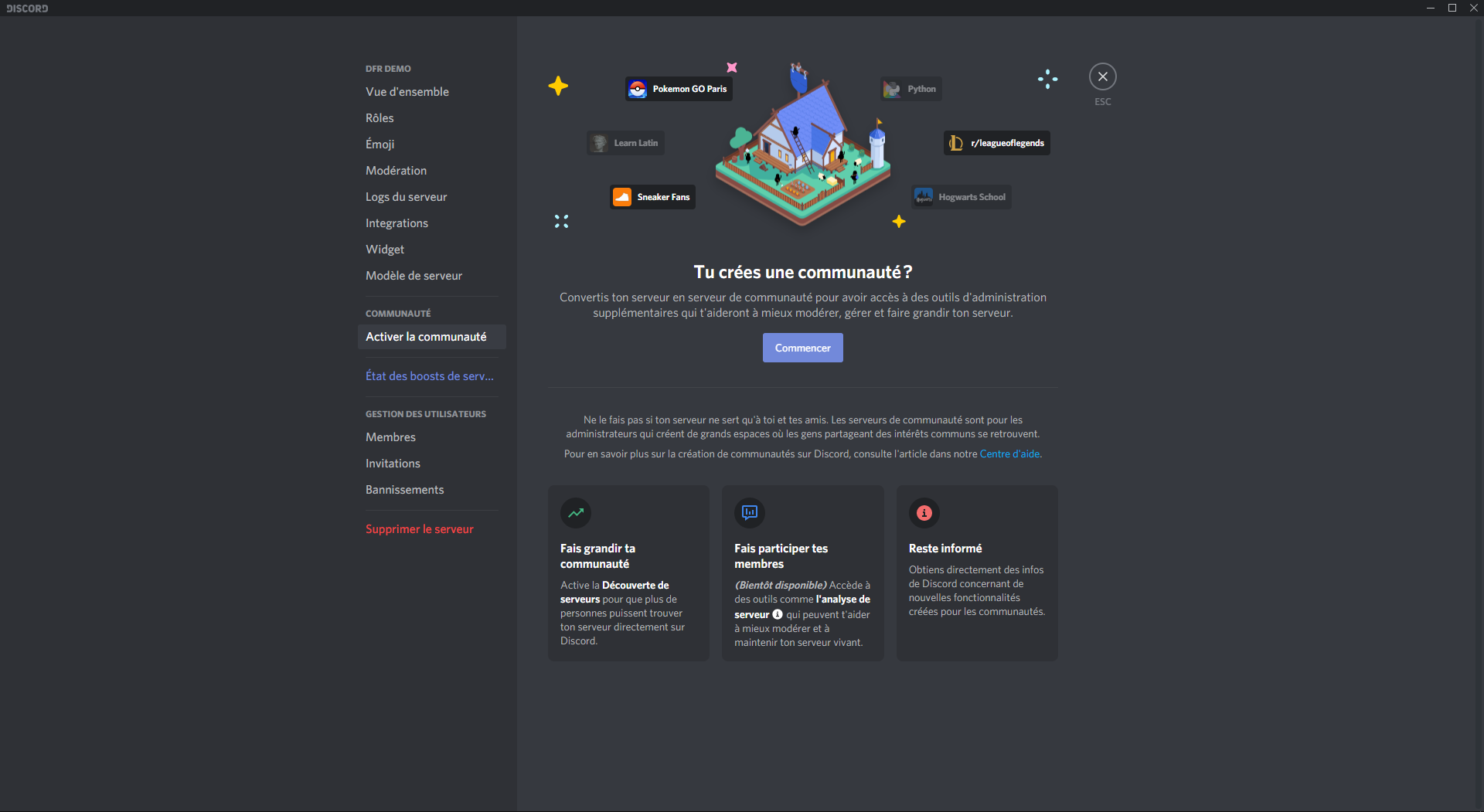 Discord, les fonctions communautaires | by Godwersming | Discord.fr | Medium