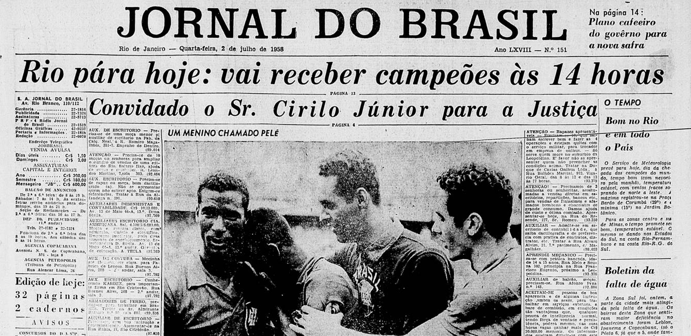 Um Mundial por dia: 1958, com o menino Pelé o Brasil enfim deu certo