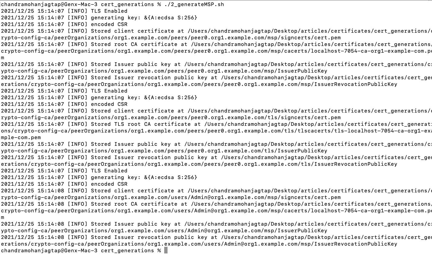 Certificate Generation(MSP/ TLS) In Hyperledger Fabric Blockchain | by  Chandramohan Jagtap | Geek Culture | Medium