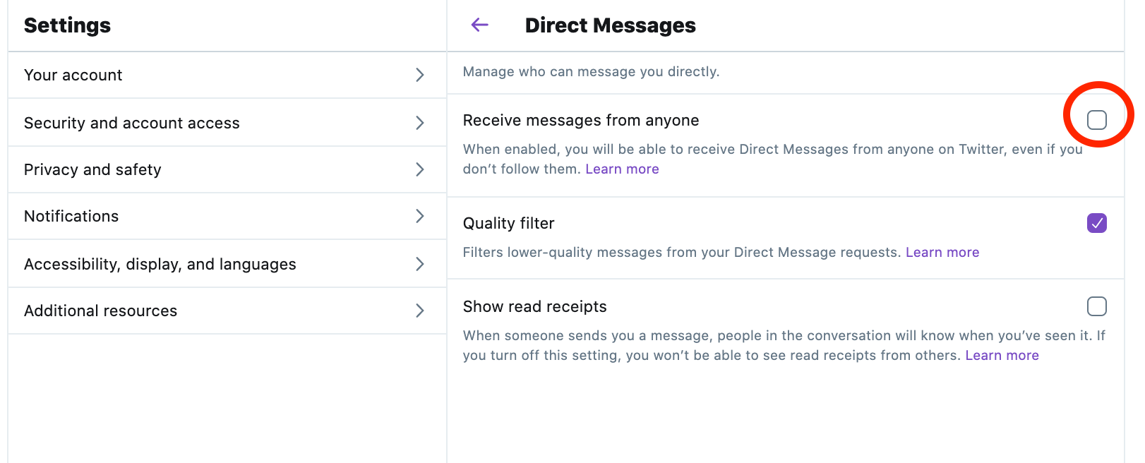 How to limit who can DM you on Twitter | by dana hall | Medium