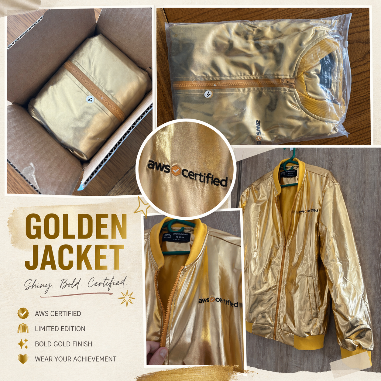 The AWS Golden Jacket: Shiny, Questionable Fashion, and Completely